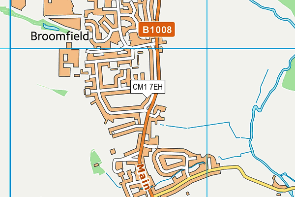 CM1 7EH map - OS VectorMap District (Ordnance Survey)