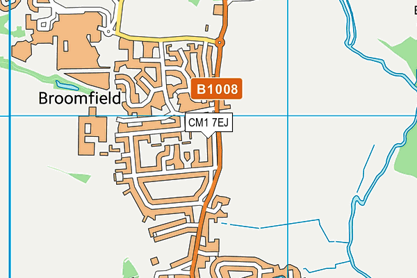 CM1 7EJ map - OS VectorMap District (Ordnance Survey)