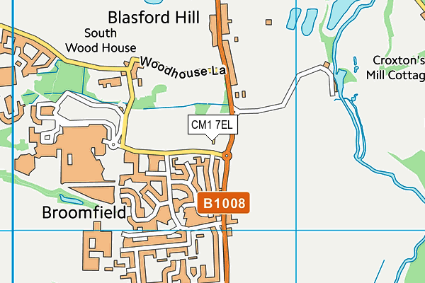 CM1 7EL map - OS VectorMap District (Ordnance Survey)