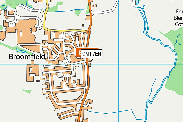 CM1 7EN map - OS VectorMap District (Ordnance Survey)