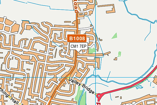 CM1 7EP map - OS VectorMap District (Ordnance Survey)