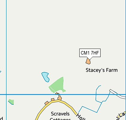 CM1 7HF map - OS VectorMap District (Ordnance Survey)