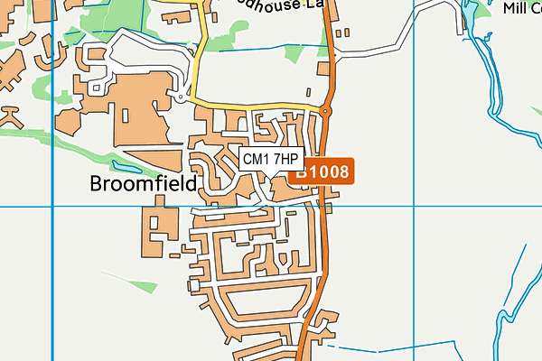 CM1 7HP map - OS VectorMap District (Ordnance Survey)