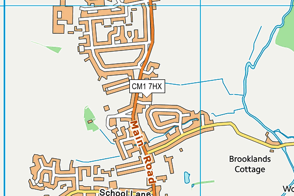 CM1 7HX map - OS VectorMap District (Ordnance Survey)