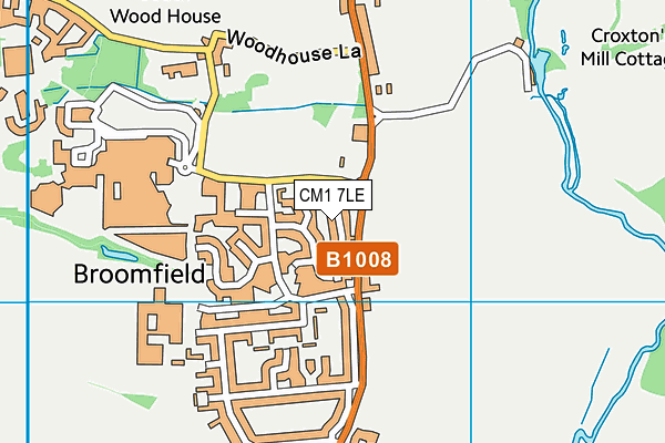 CM1 7LE map - OS VectorMap District (Ordnance Survey)