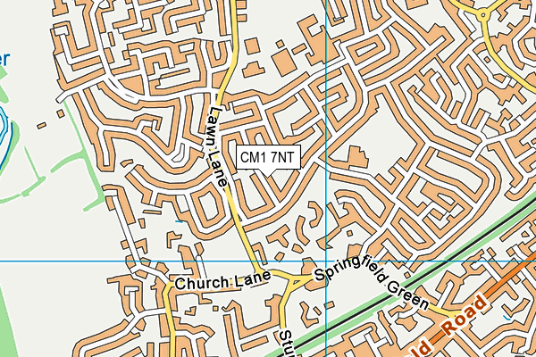 CM1 7NT map - OS VectorMap District (Ordnance Survey)
