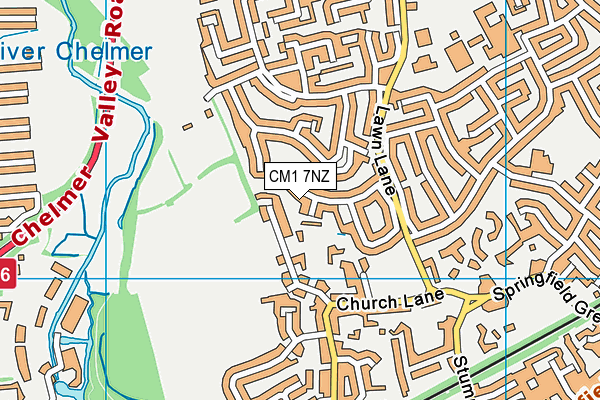 CM1 7NZ map - OS VectorMap District (Ordnance Survey)