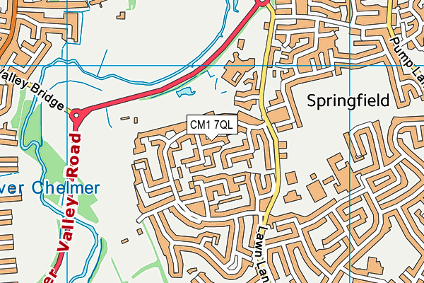 CM1 7QL map - OS VectorMap District (Ordnance Survey)