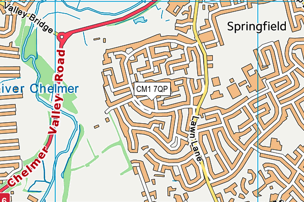 CM1 7QP map - OS VectorMap District (Ordnance Survey)