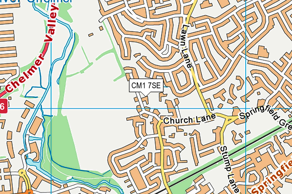 CM1 7SE map - OS VectorMap District (Ordnance Survey)