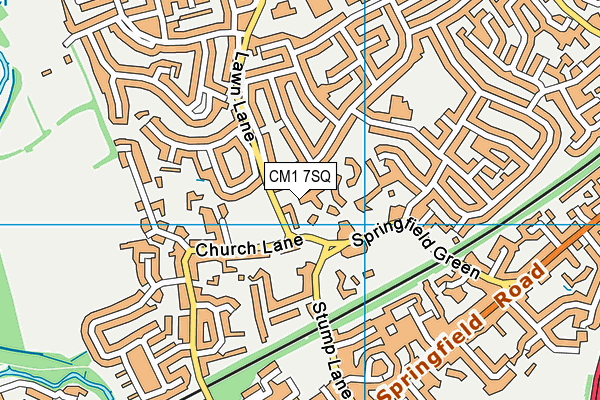 CM1 7SQ map - OS VectorMap District (Ordnance Survey)