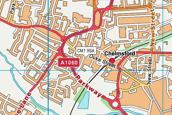 CM1 9SA map - OS VectorMap District (Ordnance Survey)