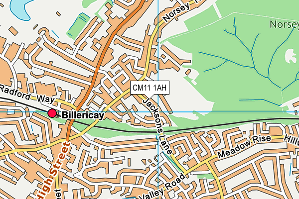 CM11 1AH map - OS VectorMap District (Ordnance Survey)