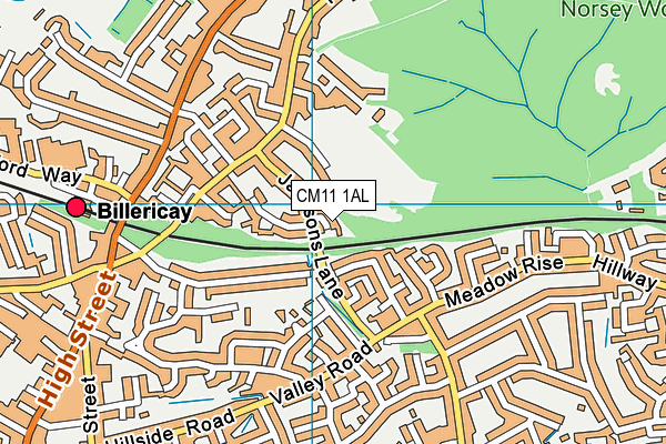 CM11 1AL map - OS VectorMap District (Ordnance Survey)