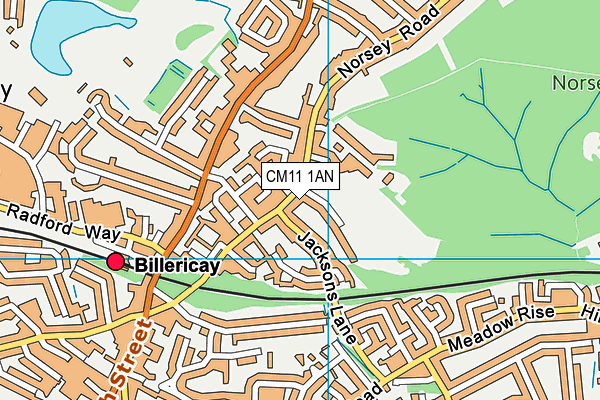 CM11 1AN map - OS VectorMap District (Ordnance Survey)