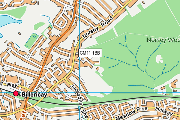 CM11 1BB map - OS VectorMap District (Ordnance Survey)