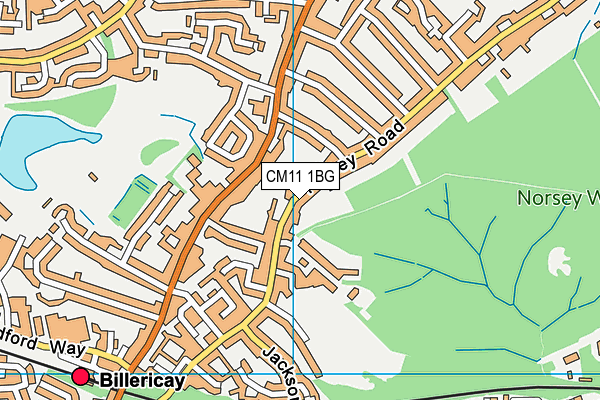 CM11 1BG map - OS VectorMap District (Ordnance Survey)