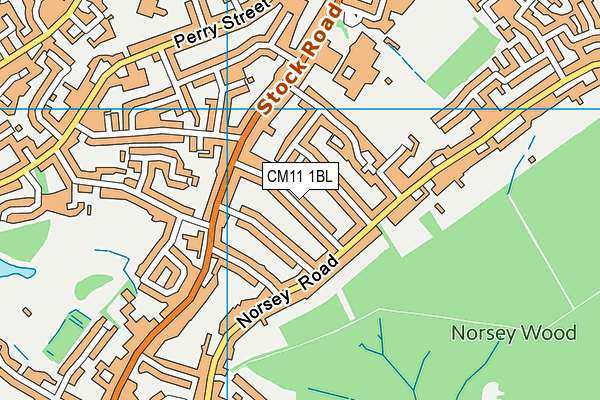 CM11 1BL map - OS VectorMap District (Ordnance Survey)