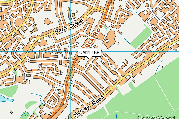 CM11 1BP map - OS VectorMap District (Ordnance Survey)