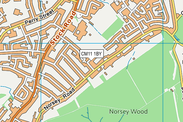 CM11 1BY map - OS VectorMap District (Ordnance Survey)