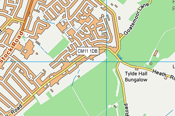 CM11 1DB map - OS VectorMap District (Ordnance Survey)