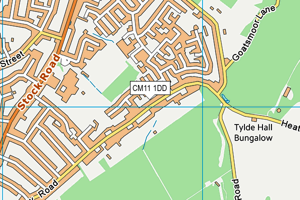 CM11 1DD map - OS VectorMap District (Ordnance Survey)