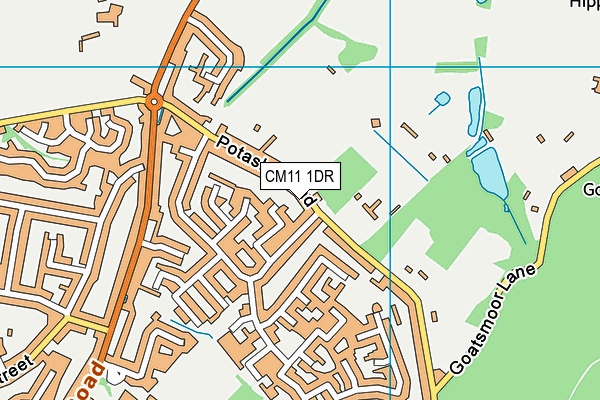 CM11 1DR map - OS VectorMap District (Ordnance Survey)