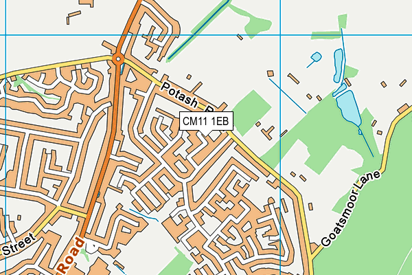 CM11 1EB map - OS VectorMap District (Ordnance Survey)