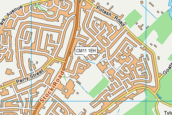 CM11 1EH map - OS VectorMap District (Ordnance Survey)