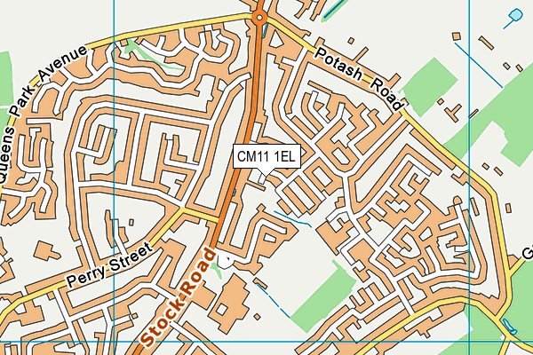 CM11 1EL map - OS VectorMap District (Ordnance Survey)