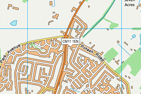 CM11 1EN map - OS VectorMap District (Ordnance Survey)