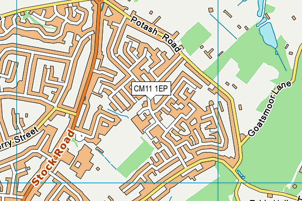 CM11 1EP map - OS VectorMap District (Ordnance Survey)