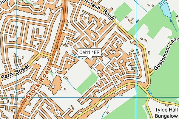 CM11 1ER map - OS VectorMap District (Ordnance Survey)