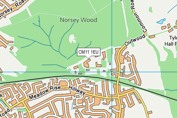 CM11 1EU map - OS VectorMap District (Ordnance Survey)