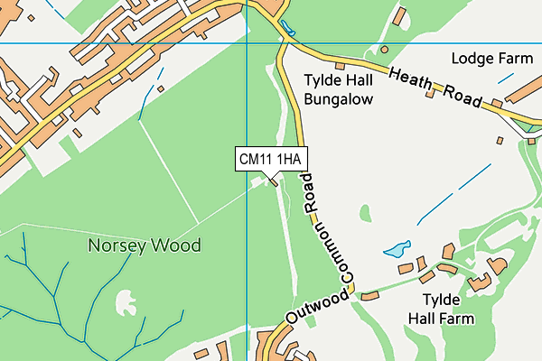 CM11 1HA map - OS VectorMap District (Ordnance Survey)