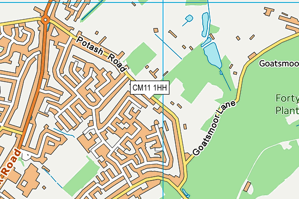 CM11 1HH map - OS VectorMap District (Ordnance Survey)