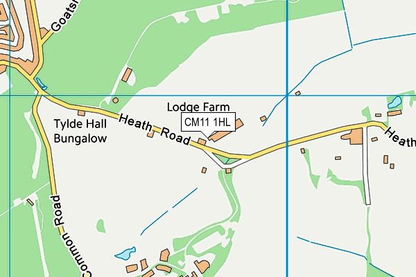 CM11 1HL map - OS VectorMap District (Ordnance Survey)