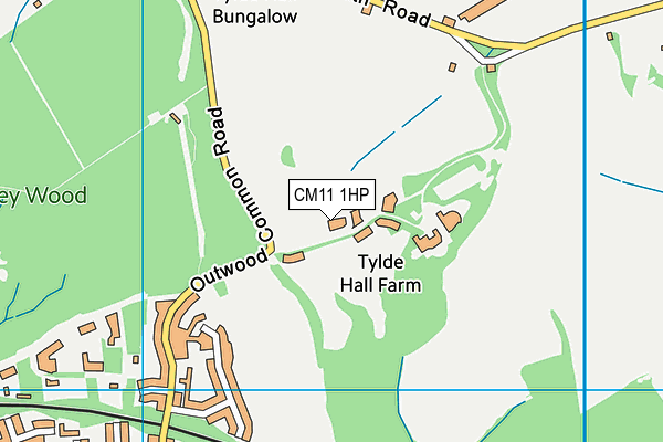 CM11 1HP map - OS VectorMap District (Ordnance Survey)