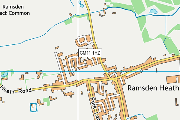 CM11 1HZ map - OS VectorMap District (Ordnance Survey)