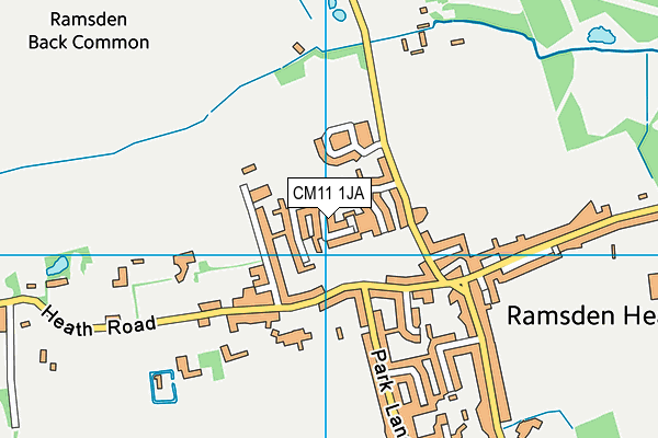 CM11 1JA map - OS VectorMap District (Ordnance Survey)