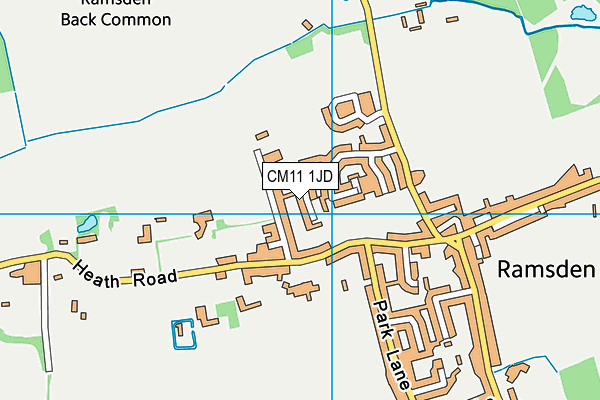 CM11 1JD map - OS VectorMap District (Ordnance Survey)