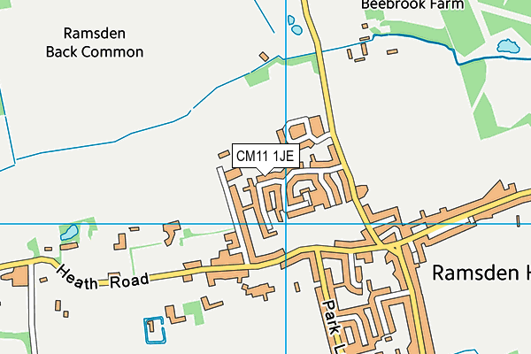 CM11 1JE map - OS VectorMap District (Ordnance Survey)