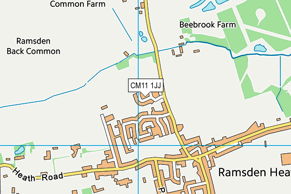 CM11 1JJ map - OS VectorMap District (Ordnance Survey)