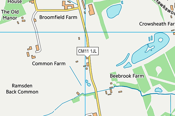 CM11 1JL map - OS VectorMap District (Ordnance Survey)