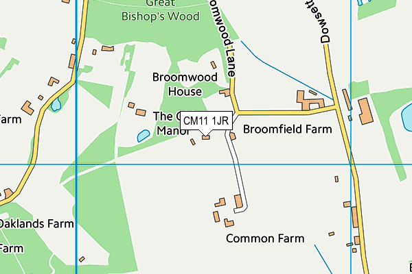 CM11 1JR map - OS VectorMap District (Ordnance Survey)