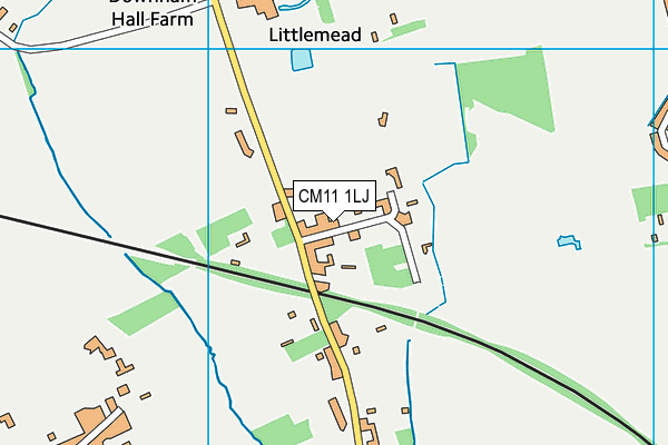 CM11 1LJ map - OS VectorMap District (Ordnance Survey)