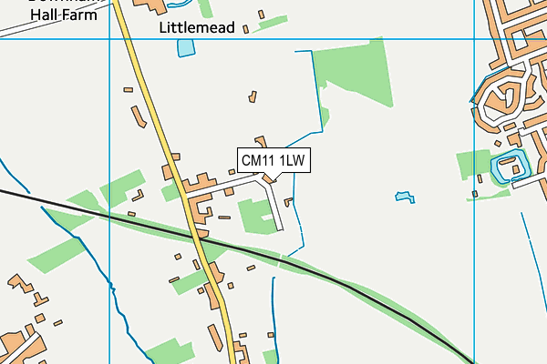 CM11 1LW map - OS VectorMap District (Ordnance Survey)