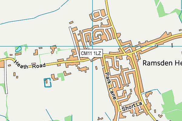 CM11 1LZ map - OS VectorMap District (Ordnance Survey)