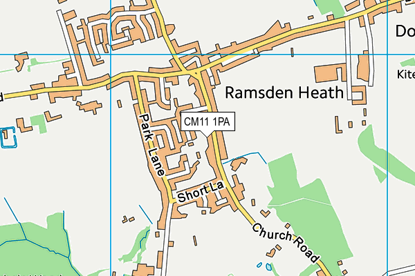 CM11 1PA map - OS VectorMap District (Ordnance Survey)