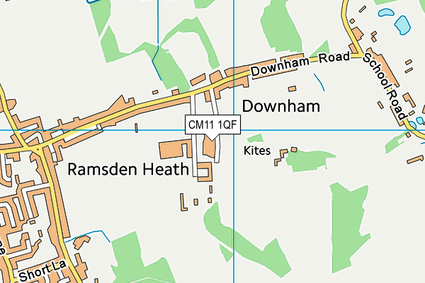 CM11 1QF map - OS VectorMap District (Ordnance Survey)